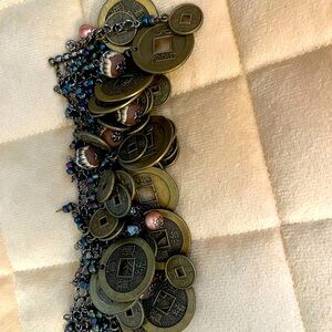 Mesh coin bracelet